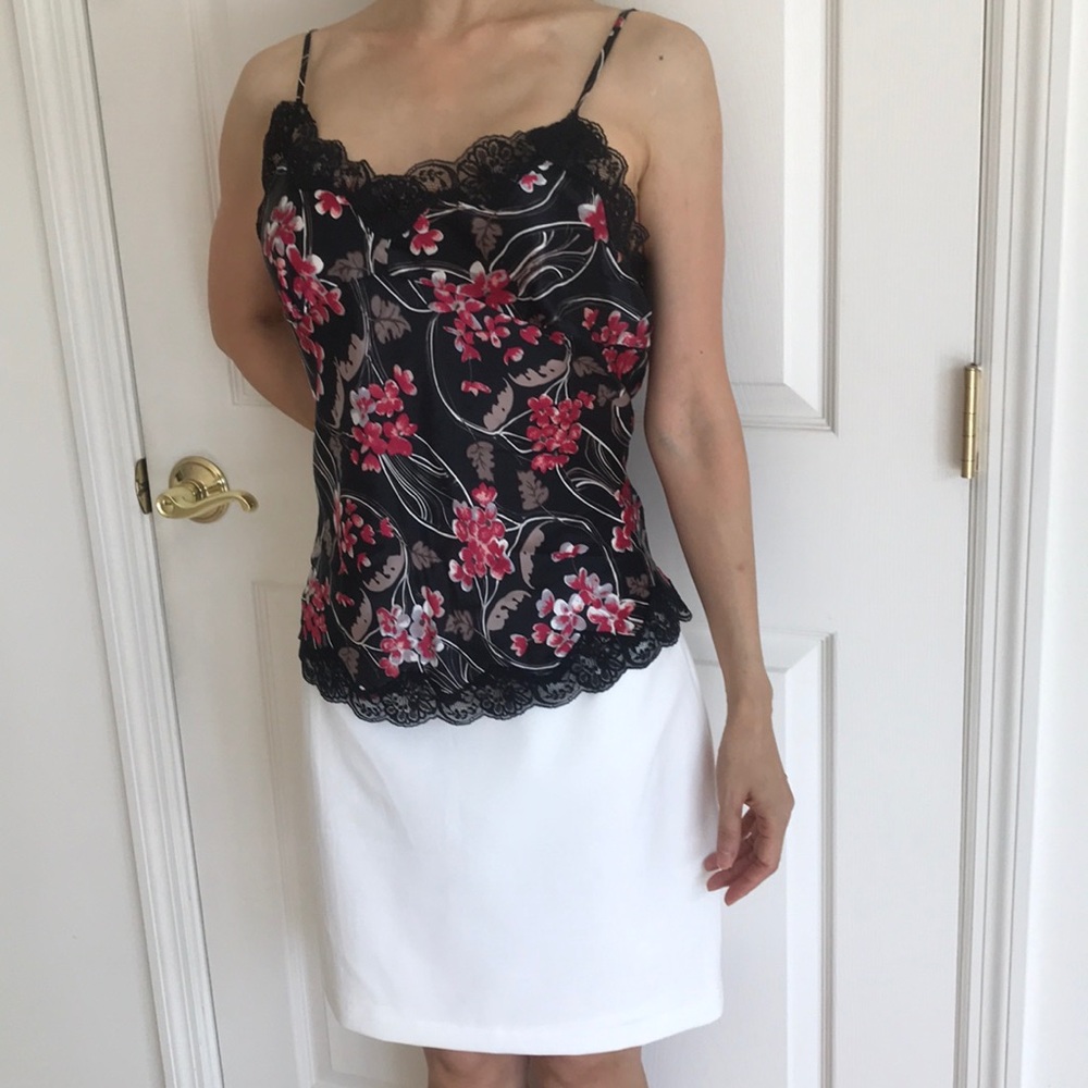 Satiny black cami